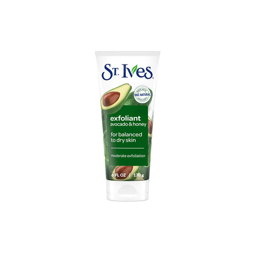 Avocado & Honey Face Scrub, Facial Exfoliant for Balanced to Dry Skin